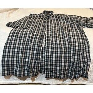 THE ORIGINAL BD BAGGIES MEN'S Classic PLAID BOTTUN UP COLLARED SHIRT Sz 3XLTall